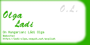 olga ladi business card